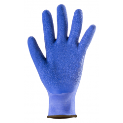 SZERELŐKESZTYŰ KÉK LATEX CSB TENYÉRREL
