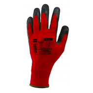 EUROLITE 1LACE PIROS KESZTYŰ TENYERÉN FEKETE LATEX