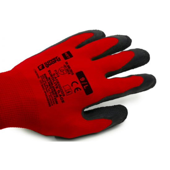 EUROLITE 1LACE PIROS KESZTYŰ TENYERÉN FEKETE LATEX_11