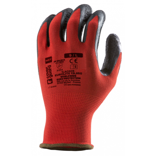 EUROLITE  13L850 TENYERÉN LATEX MÁRTOTT PIROS KESZTYŰ_11