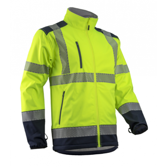 KAZAN KOMBINÁLHATÓ HI-VIZ SÁRGA SOFTSHELL FELSŐ_4XL