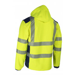 NEBULO FLUO SÁRGA/SÖTÉTKÉK SOFTSHELL KABÁT