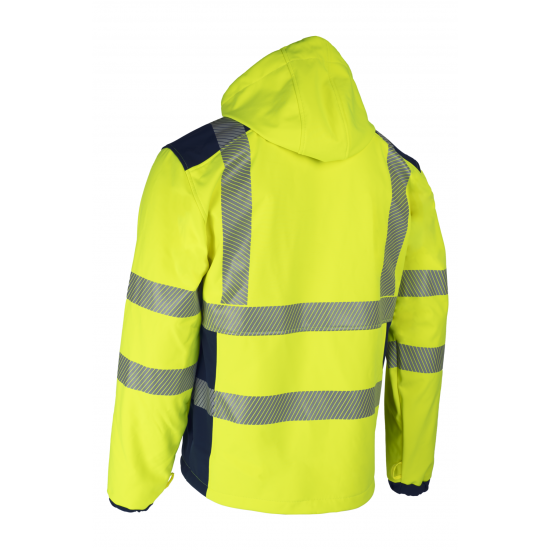NEBULO FLUO SÁRGA/SÖTÉTKÉK SOFTSHELL KABÁT
