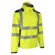 NEBULO FLUO SÁRGA/SÖTÉTKÉK SOFTSHELL KABÁT