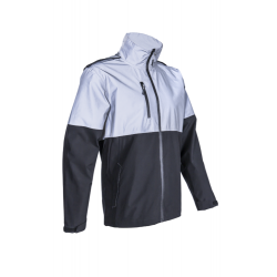 TAKA FÉNYVISSZAVERŐ BETÉTES FEKETE SOFTSHELL DZSEKI