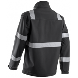 VIGILE FEKETE SOFTSHELL DZSEKI FÉNYV. CSÍKKAL