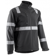 VIGILE FEKETE SOFTSHELL DZSEKI FÉNYV. CSÍKKAL
