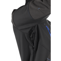 YUKI II SOFTSHELL DZSEKI FEKETE/KÉK SZÍNBEN