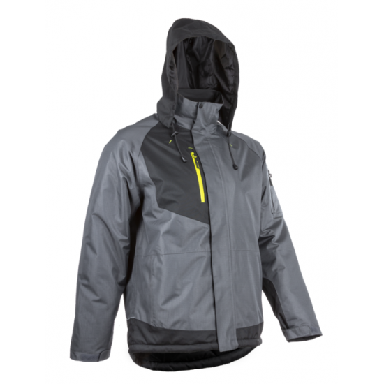 YUZU SZÜRKE-FEKETE RIPSTOP TÉLI KABÁT KAPUCNIVAL_4XL YUZU SZÜRKE-FEKETE RIPSTOP TÉLI KABÁT KAPUCNIVAL_4XL