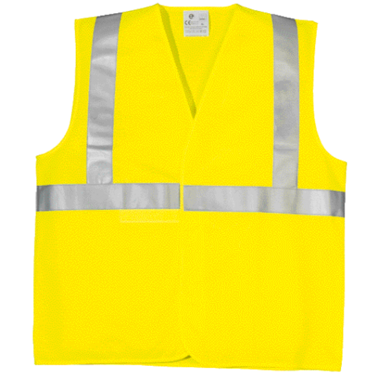 ECO hi-viz sÁrga mellény, hevederrel, XL osztály 2