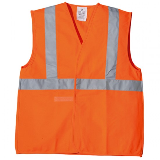 ECO hi-viz narancs mellény, vállpánttal, XL, 2. osztály
