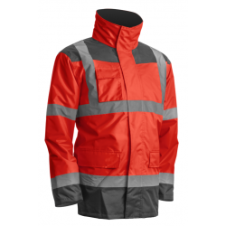 KANATA 4/1 HI-VIZ PIROS/SZÜRKE PE KABÁT