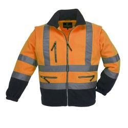 FLUO DZSEKI LEVEHETŐ UJJÚ NARANCS
