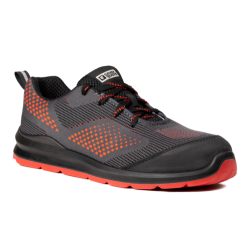MILERITE S1P SZÜRKE/PIROS SPORT VÉDŐFÉLCIPŐ