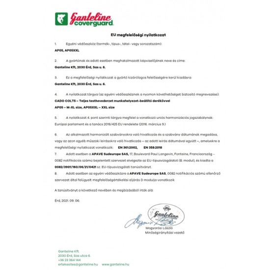 CADO COLT5 TELJES TESTHEVEDERZET, 2+1 PONTOS+DERÉKÖV CADO COLT5 TELJES TESTHEVEDERZET, 2+1 PONTOS+DERÉKÖV