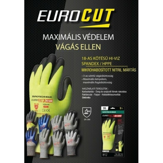 EUROCUT 3 SÁRGA VÁGÁSBIZT.FEKETE MIKROHAB. NITRIL TENYÉR_11