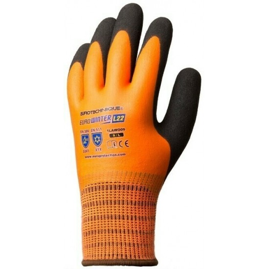 EUROWINTER TÉLI NARANCS KESZTYŰ, LATEX TENYÉR+CSB RÉTEG_11
