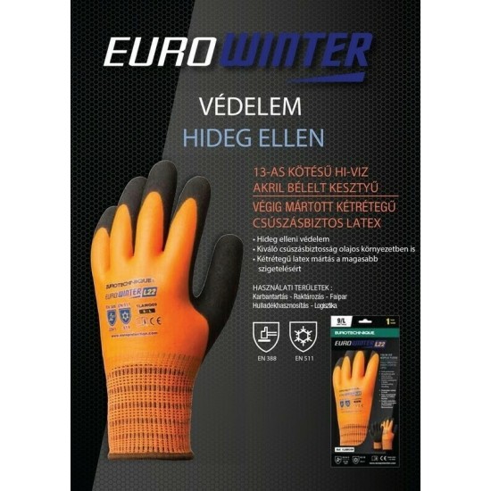 EUROWINTER TÉLI NARANCS KESZTYŰ, LATEX TENYÉR+CSB RÉTEG_11