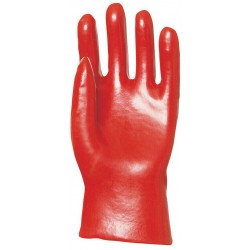 MÁRTOTT PVC KESZTYŰ, PIROS, 27CM HOSSZÚ