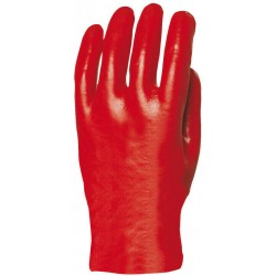 MÁRTOTT PVC KESZTYŰ, PIROS, 27CM HOSSZÚ