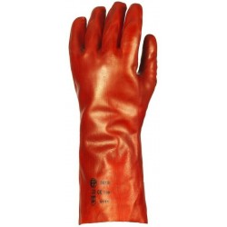 MÁRTOTT PVC KESZTYŰ, PIROS, 36CM HOSSZÚ