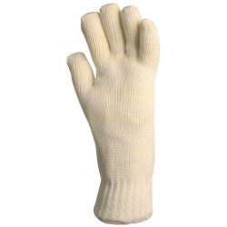 KÖTÖTT FEHÉR NOMEX KESZTYŰ, 33 CM, 500°C, PAMUT BELSŐ