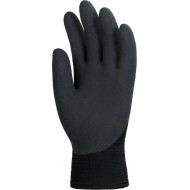 SZERELŐKESZTYŰ, TÉLI, FEKETE HP LATEX TENYÉR, 3/4 HÁT