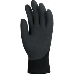 SZERELŐKESZTYŰ, TÉLI, FEKETE HP LATEX TENYÉR, 3/4 HÁT