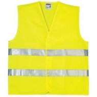 FLUO JÓL LÁTHATÓSÁGI MELLÉNY, 2 KERESZTCSÍK, SÁRGA
