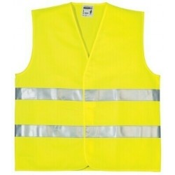 FLUO JÓL LÁTHATÓSÁGI MELLÉNY, 2 KERESZTCSÍK, SÁRGA