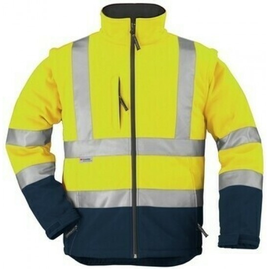 FLUO DZSEKI SÁRGA/KÉK_XXXL