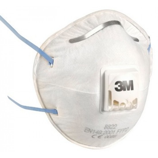 3M 8822 FFP2S RÉSZECSKESZŰRŐ SZELEPES FÉLÁLARC, 240 DB/KRT